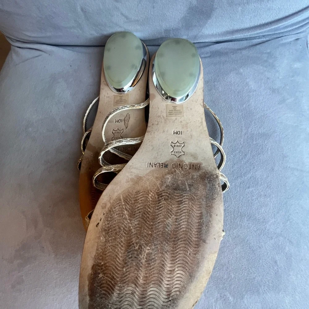 Gold flat‎ Antonio Melani sandals